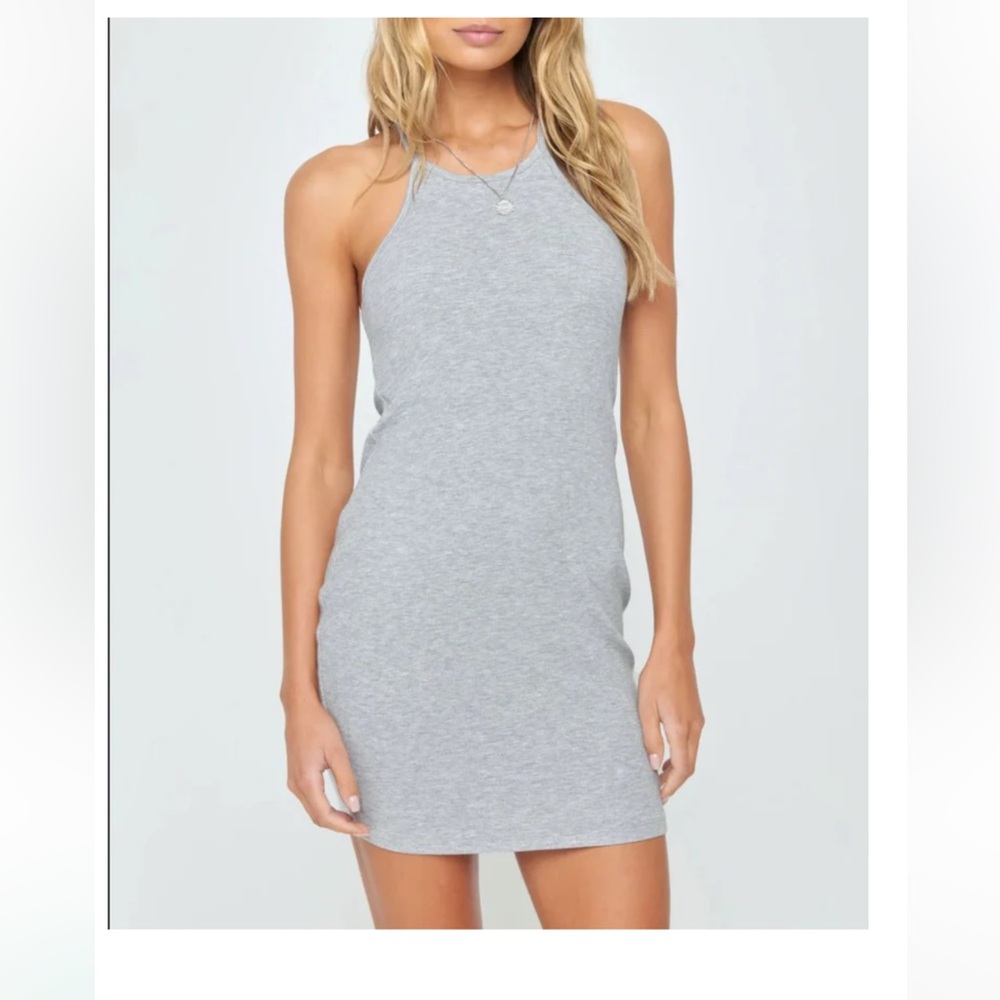 Gray Sleeveless Bodycon Dress